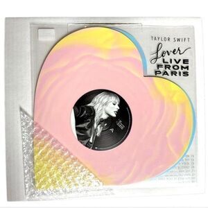 NWT Taylor Swift Lover (Live From Paris) Heart Shaped Vinyl Limited Edition